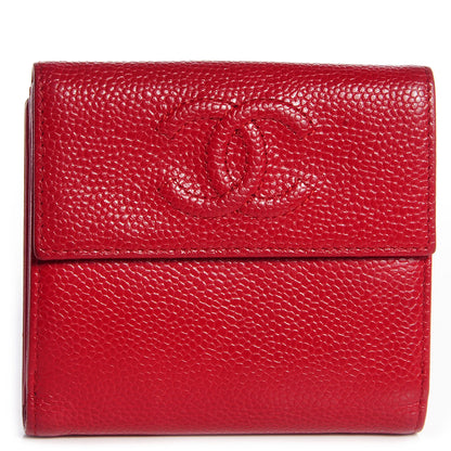 Chanel Caviar CC Timeless Small Flap Wallet Red 1 of 9