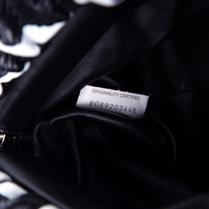 Bottega Veneta Nappa Zebra Print The Pouch Oversized Clutch White Black 6 of 10