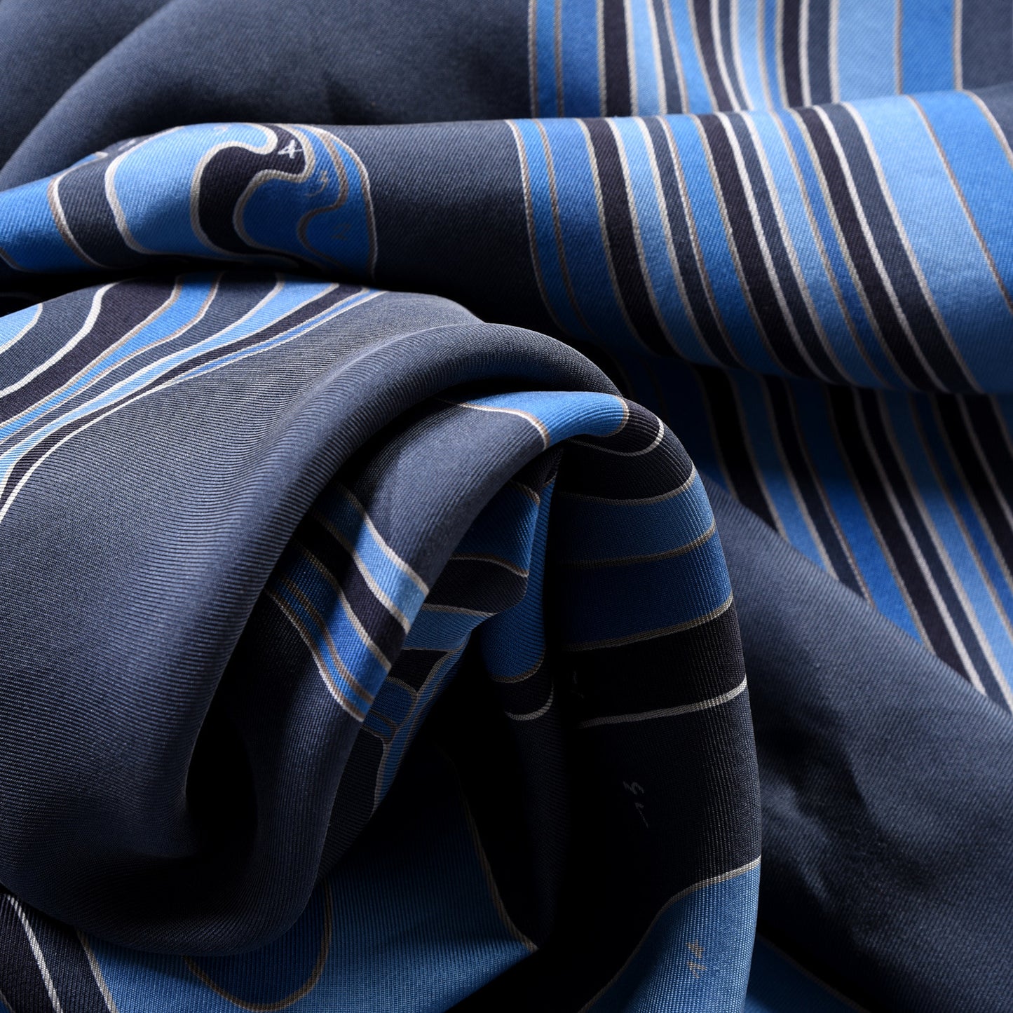 Silk Pegase Paysage Scarf 90 Marine Moyen