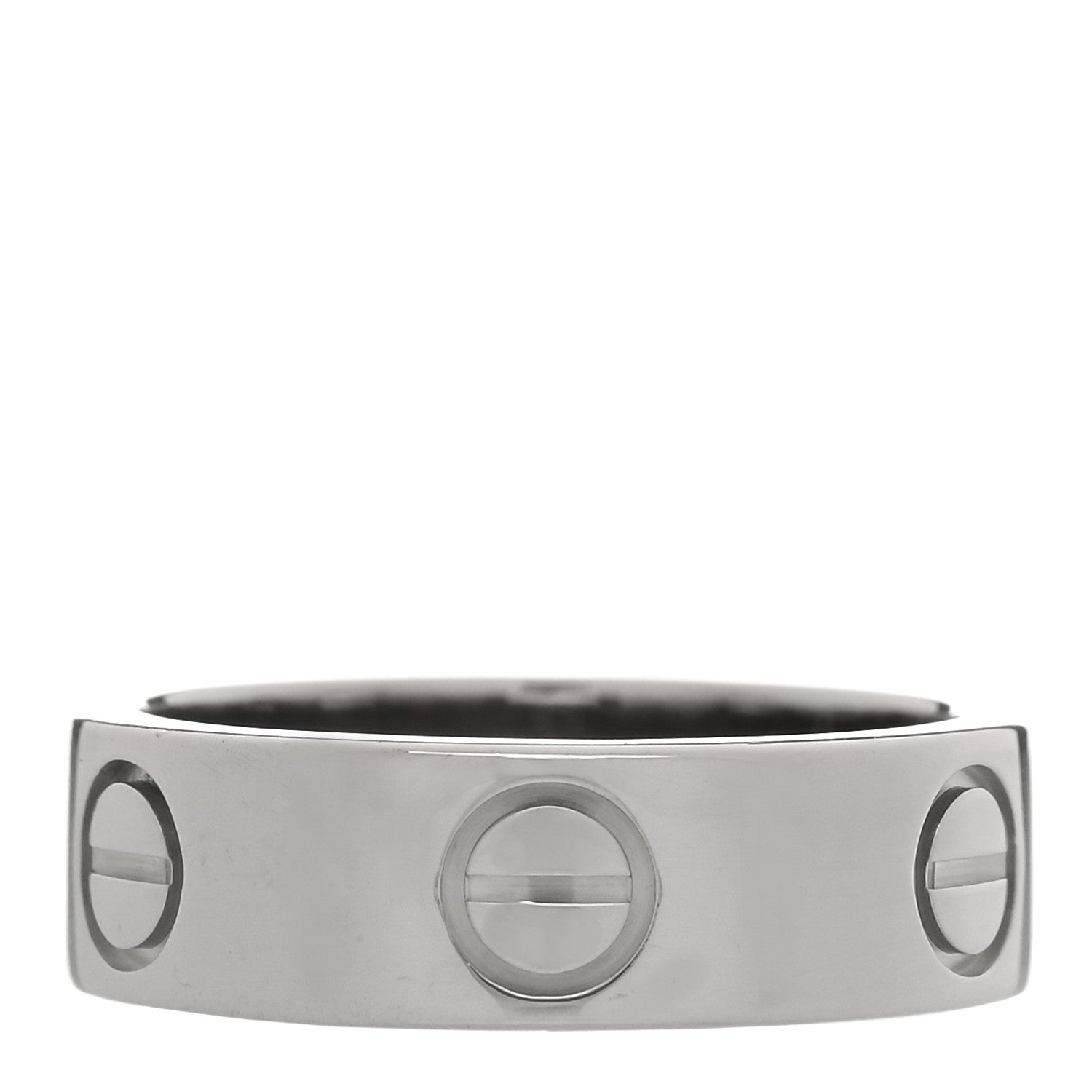 Cartier 18K White Gold 5.5mm LOVE Ring 49 5 1 of 4