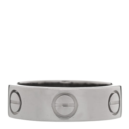 Cartier 18K White Gold 5.5mm LOVE Ring 49 5 1 of 4
