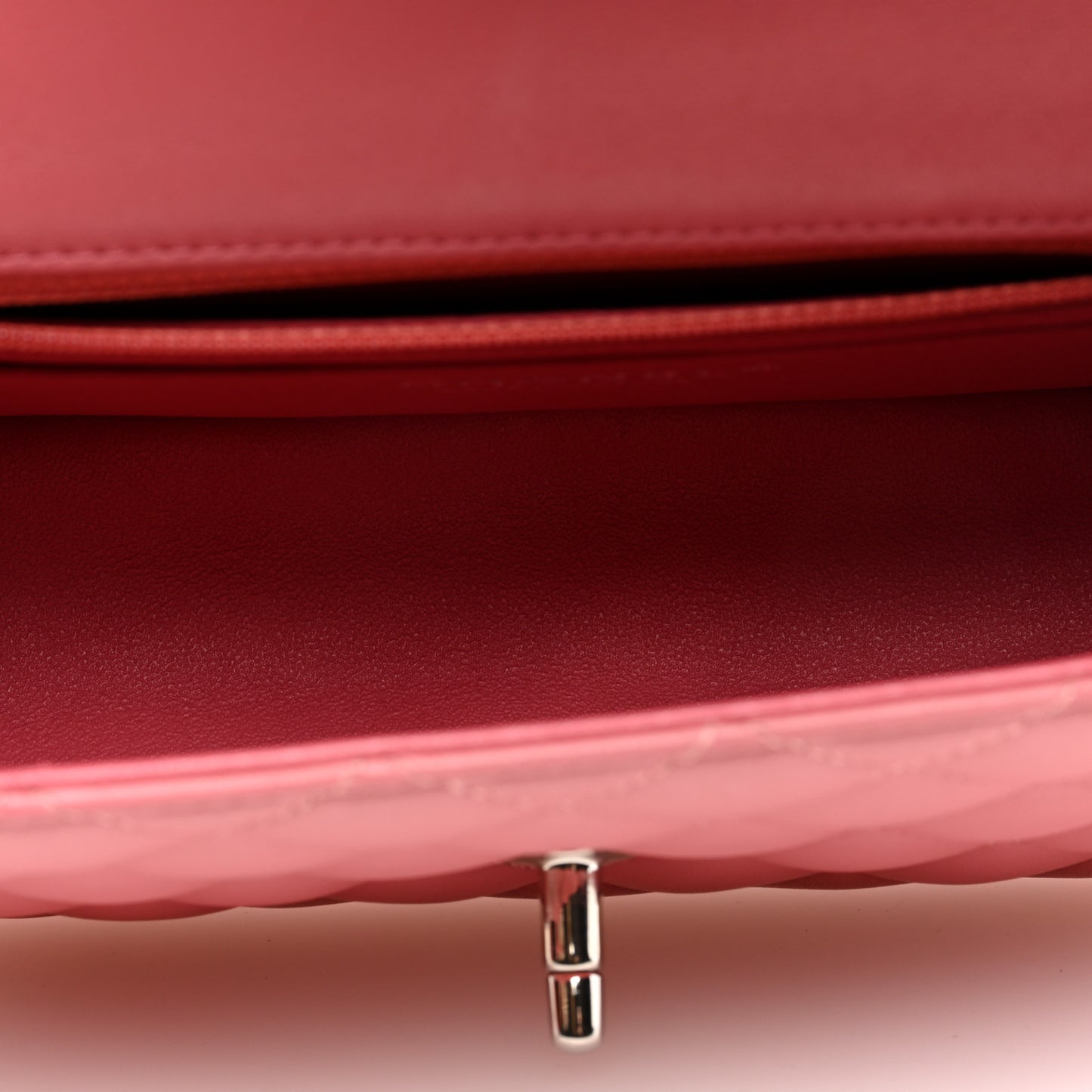 Lambskin Quilted Mini Rectangular Flap Pink