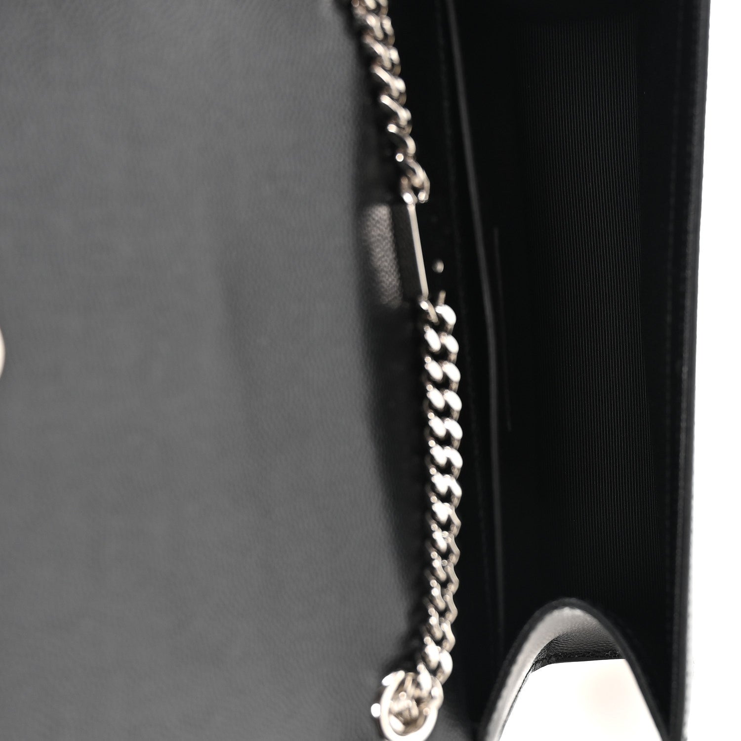 Saint Laurent Grain De Poudre Small Monogram Kate Satchel Black 4 of 10