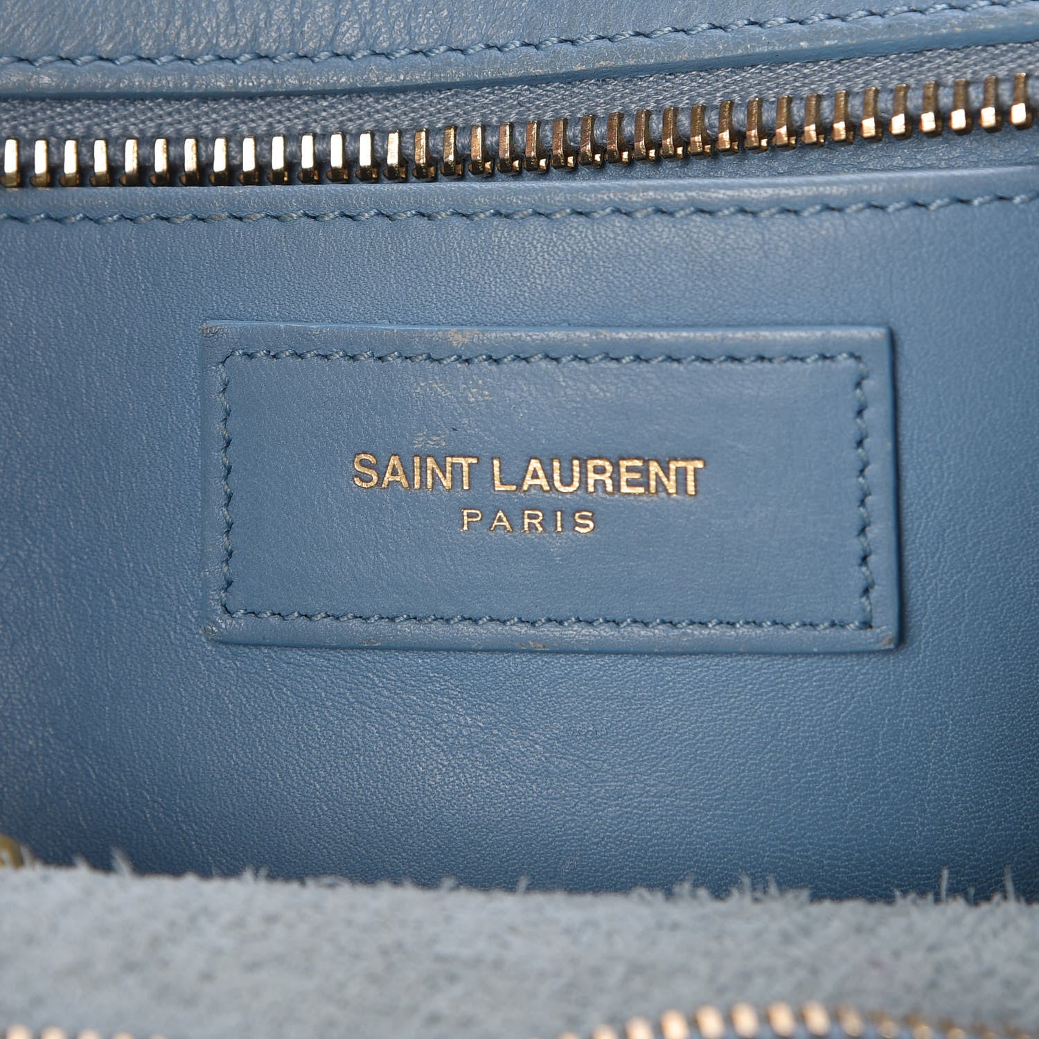 Saint Laurent Calfskin Small Classic Y Cabas Blue Glacier 6 of 14