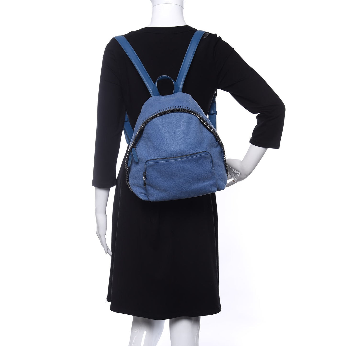 Shaggy Deer Small Falabella Backpack Blue