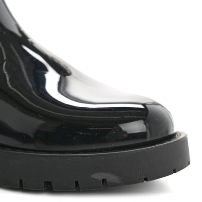 Louis Vuitton Rubber Embossed Monogram Drops Flat Half Boots 38 Black 8 of 9