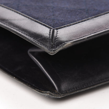 Chanel Lambskin Jersey Quilted Shoulder Bag Navy 10 of 22