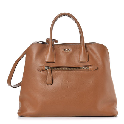 Prada Saffiano Cuir Open Promenade Tote Caramel 1 of 9