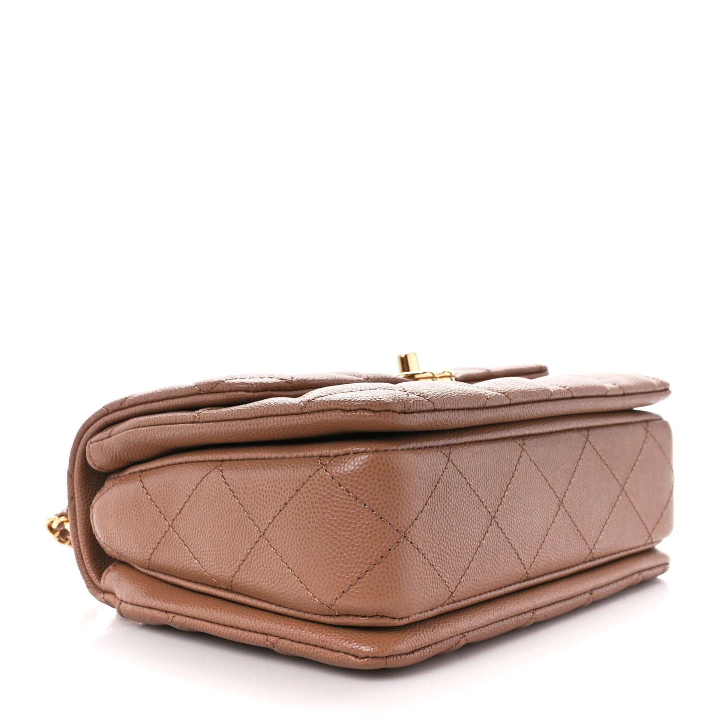 Caviar Quilted Coco First Flap Beige