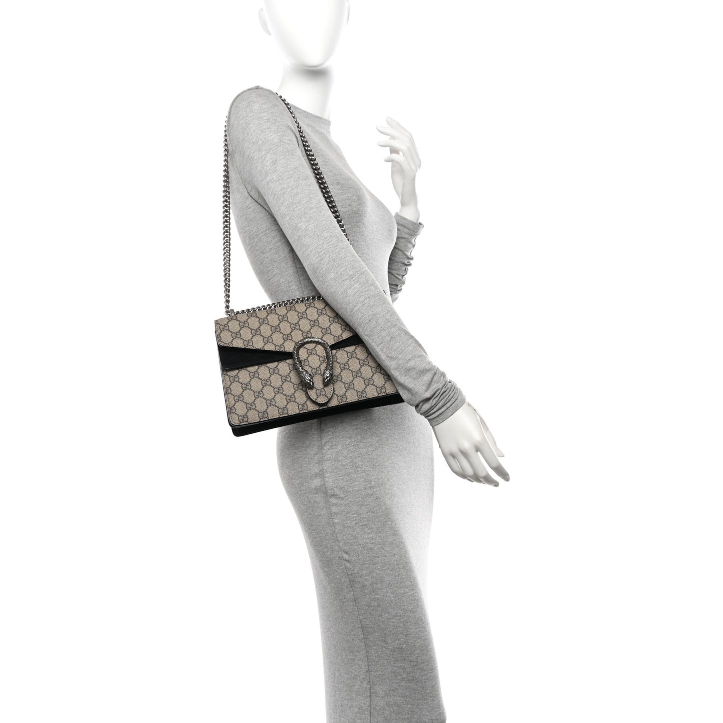 GG Supreme Monogram Small Dionysus Shoulder Bag Black