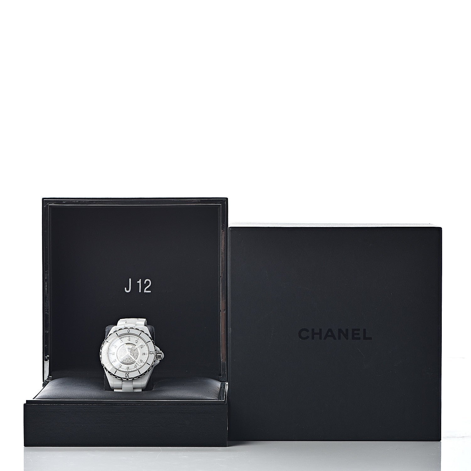 Chanel Stainless Steel Ceramic Diamond Dial 38mm J12 Automatic Watch White 8 of 8