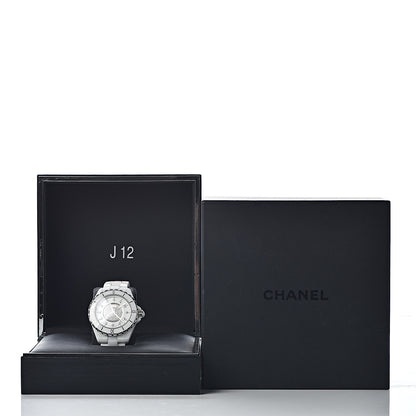 Chanel Stainless Steel Ceramic Diamond Dial 38mm J12 Automatic Watch White 8 of 8