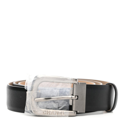 Chanel Calfskin Belt 95 38 Black 1 of 7