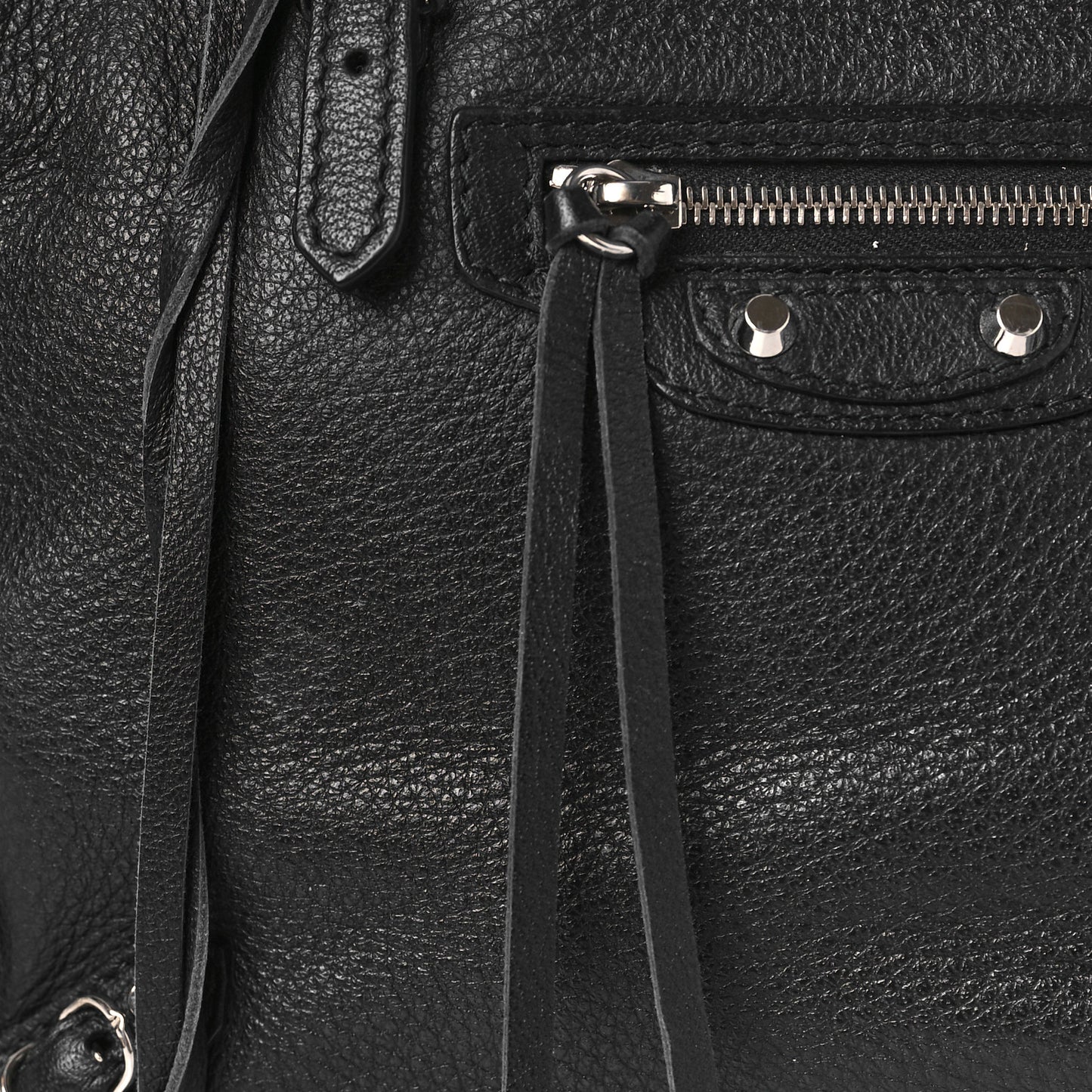 Calfskin Papier Mini A4 Zip Around Tote Black Chartreuse
