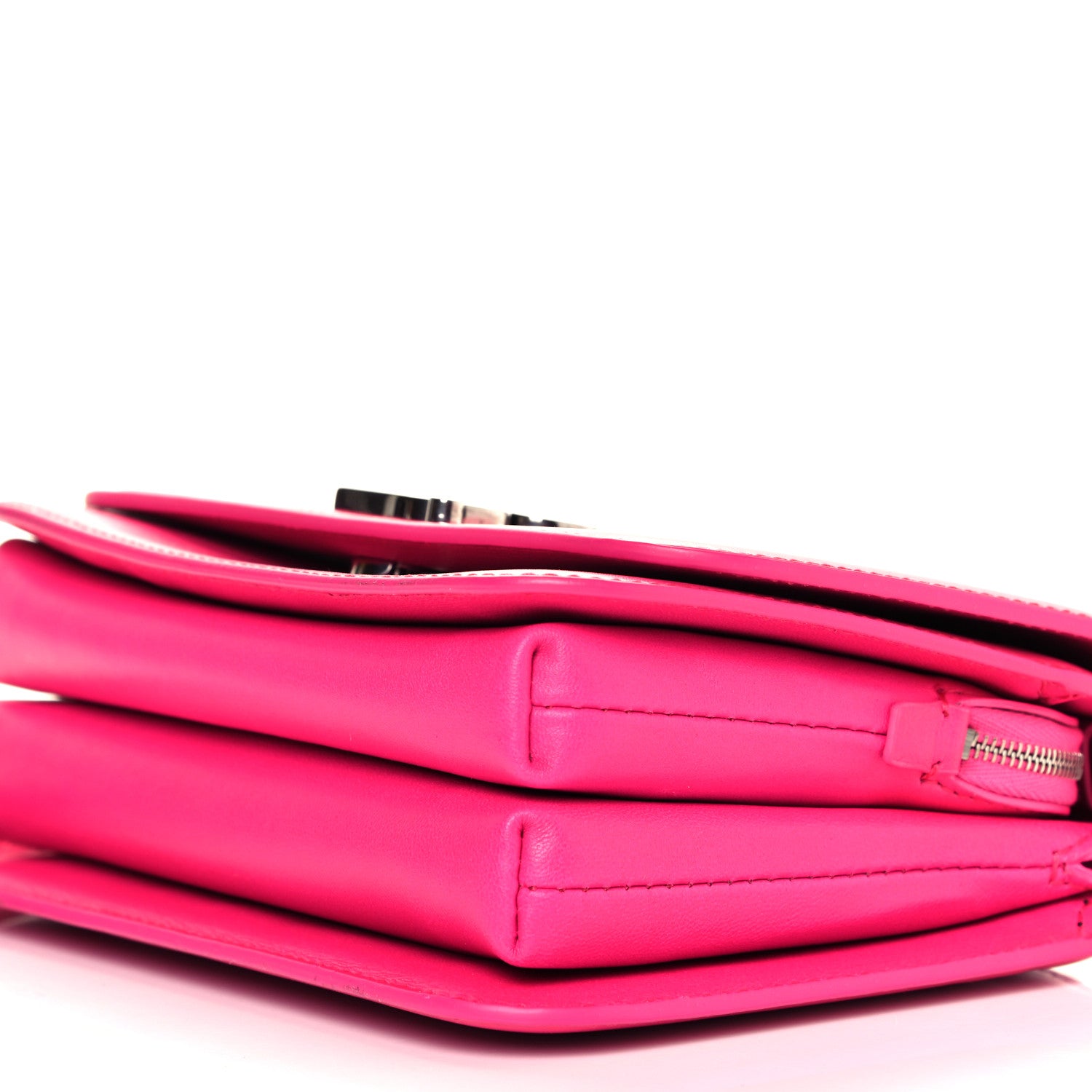 Balenciaga Shiny Box Calfskin Small B Bag Acid Fuchsia 9 of 10