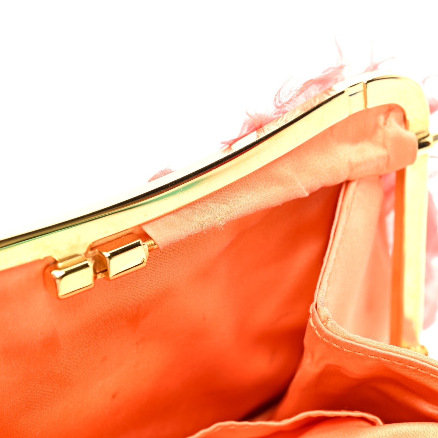 Silk Petal Applique Mini Saddle Orange