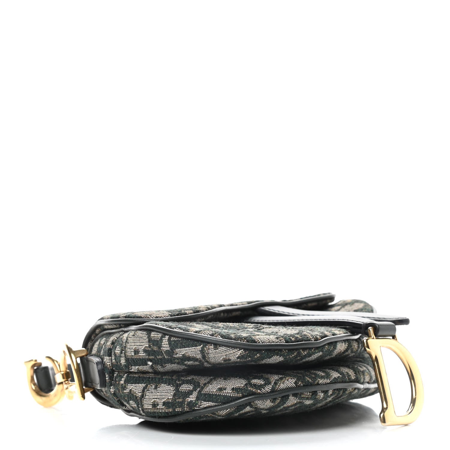 Christian Dior Oblique Mini Saddle Bag Green 3 of 8
