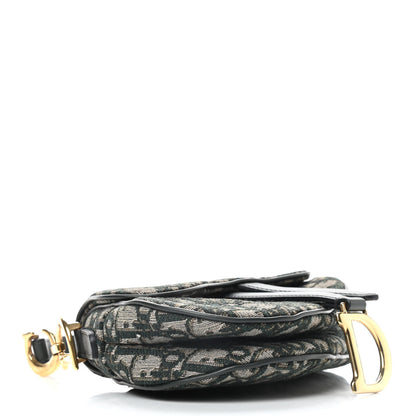 Christian Dior Oblique Mini Saddle Bag Green 3 of 8