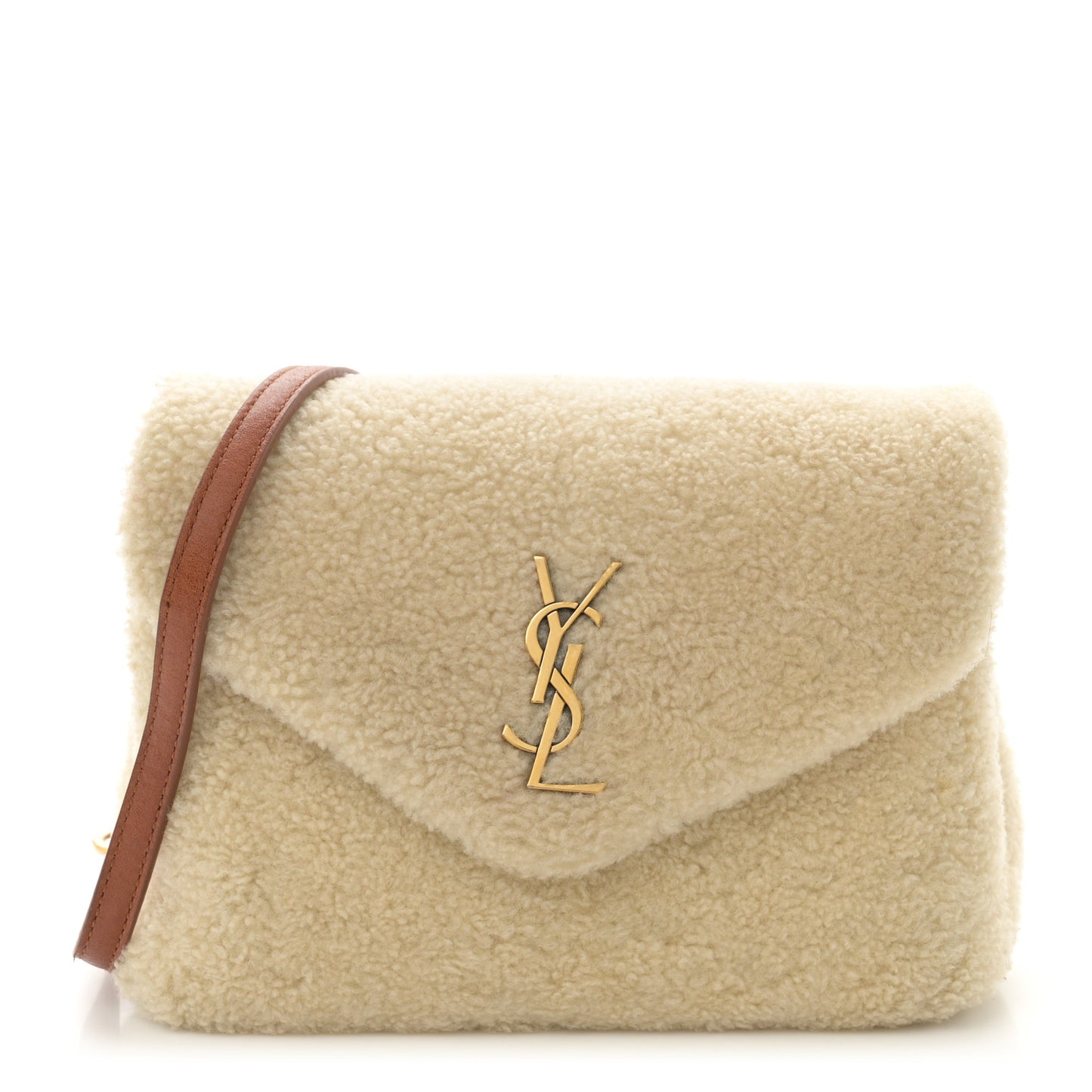 Shearling Toy Loulou Shoulder Bag Natural