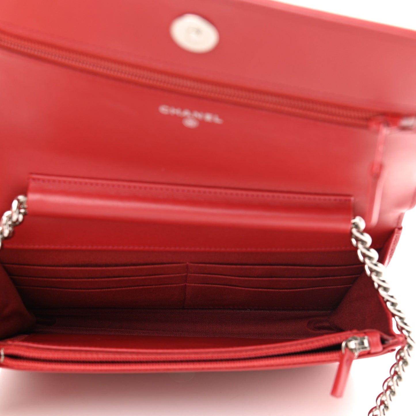 Caviar Quilted Boy Wallet On Chain WOC Red