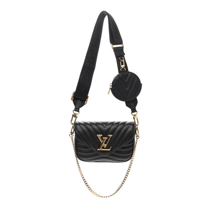 Louis Vuitton Calfskin New Wave Multi Pochette Black 1 of 9