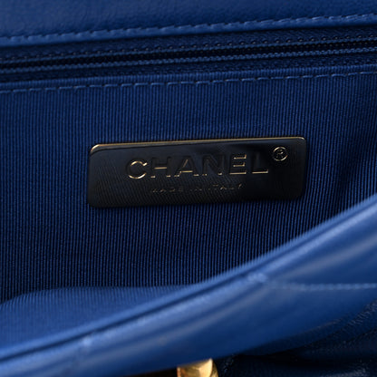 Chanel Goatskin Quilted Medium Chanel 19 Flap Dark Blue 6 of 11