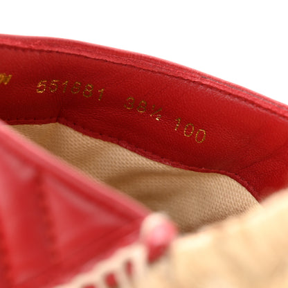 Gucci Nappa Matelasse GG Marmont Espadrille Slippers 38.5 Hibiscus Red 7 of 10