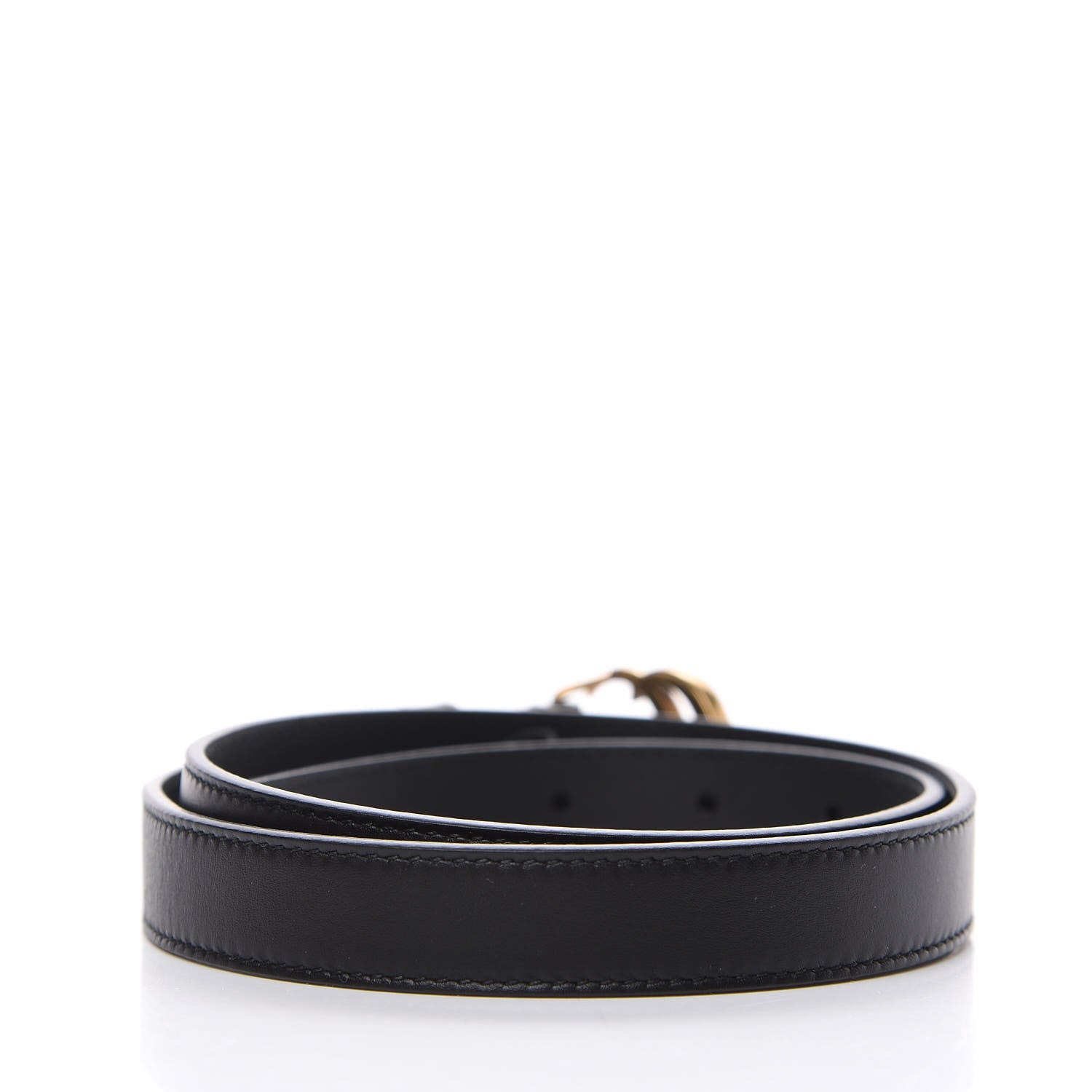 Gucci Calfskin Double G 20mm Belt 80 32 Black 2 of 4