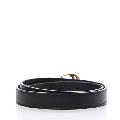 Gucci Calfskin Double G 20mm Belt 80 32 Black 2 of 4