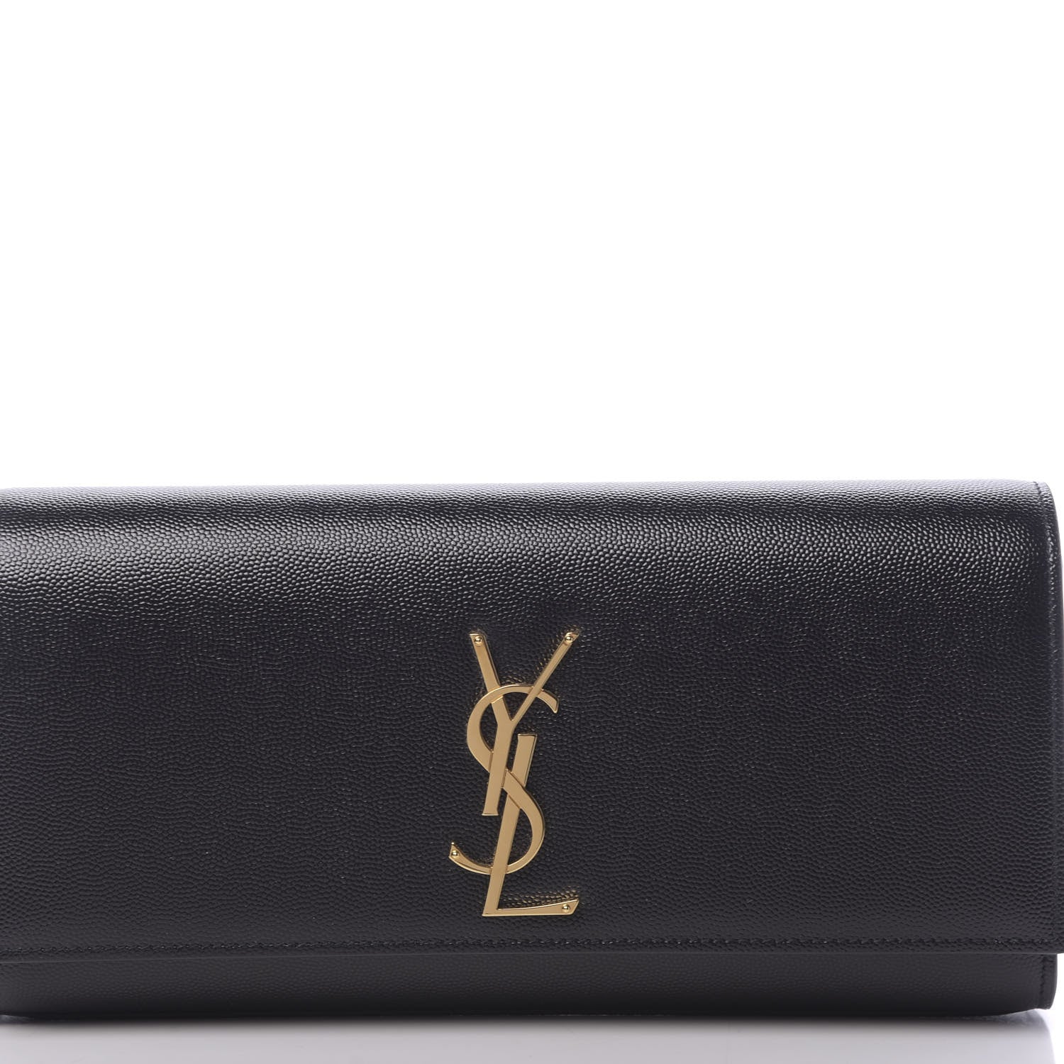 Saint Laurent Grain De Poudre Monogram Cassandre Clutch Black 9 of 9