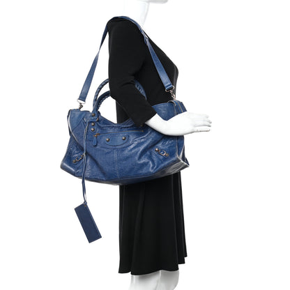 Balenciaga Agneau Giant 12 Gold Hardware Part Time Bleu Cobalt 2 of 10