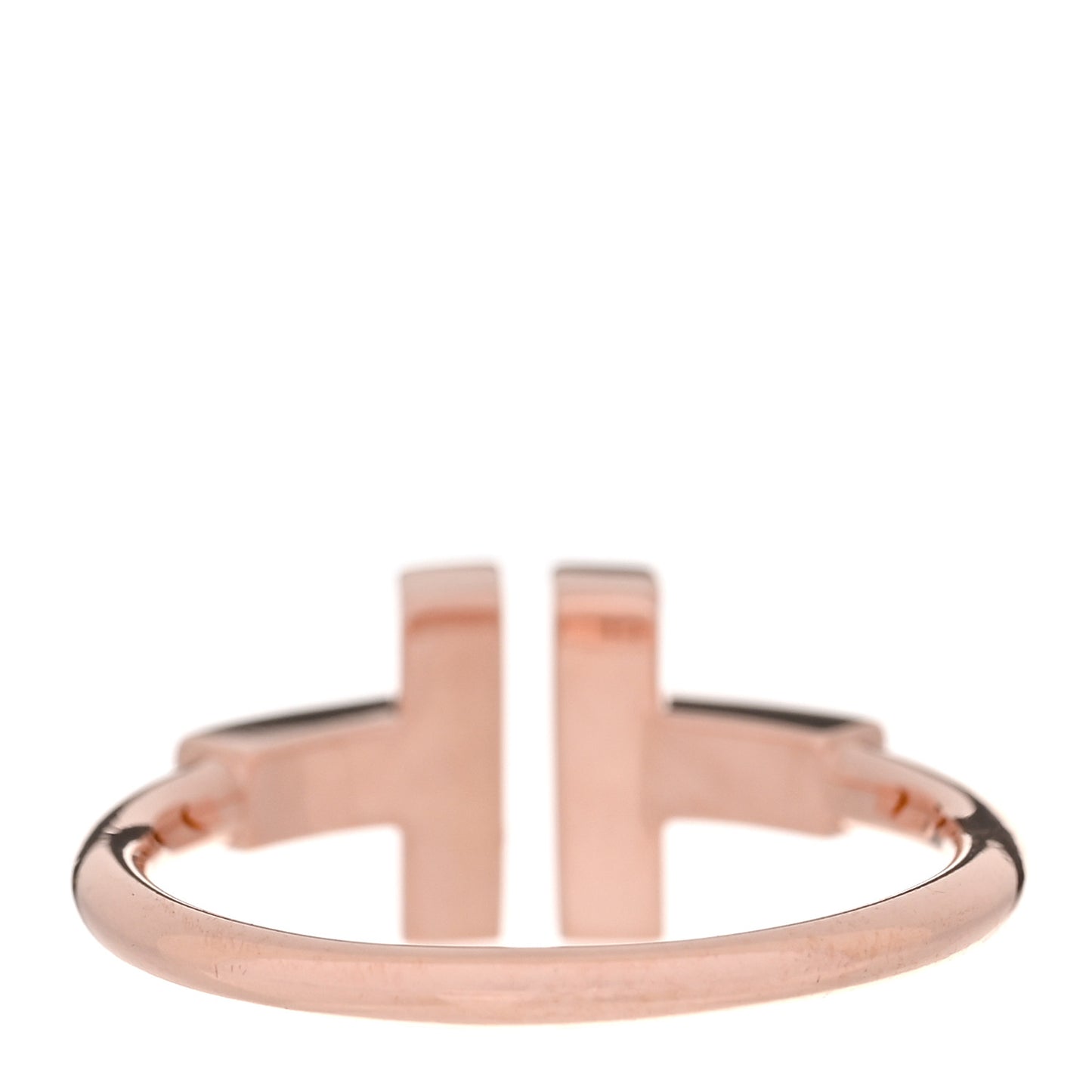 18K Rose Gold Diamond Mother of Pearl T Wire Ring 56 7.5