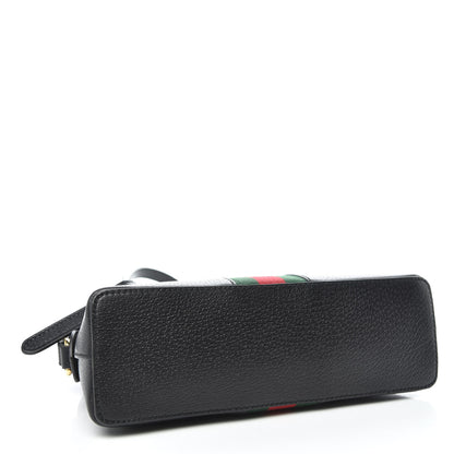 Gucci Calfskin GG Web Small Ophidia Dome Shoulder Bag Black 4 of 11