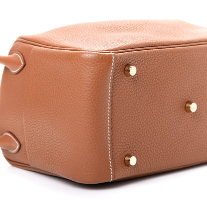 Hermes Taurillon Clemence Lindy 26 Gold 6 of 9