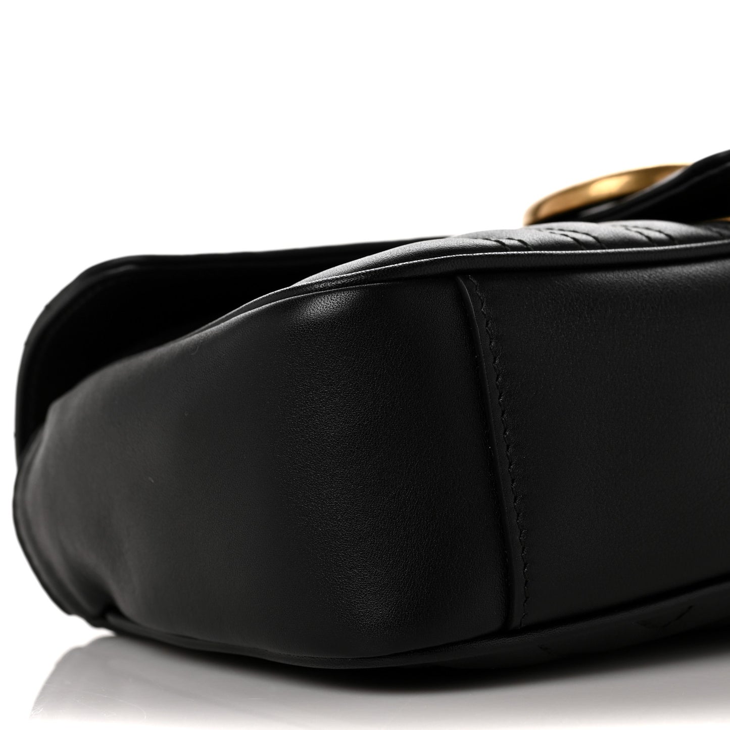 Calfskin Matelasse Small GG Marmont Shoulder Bag Black