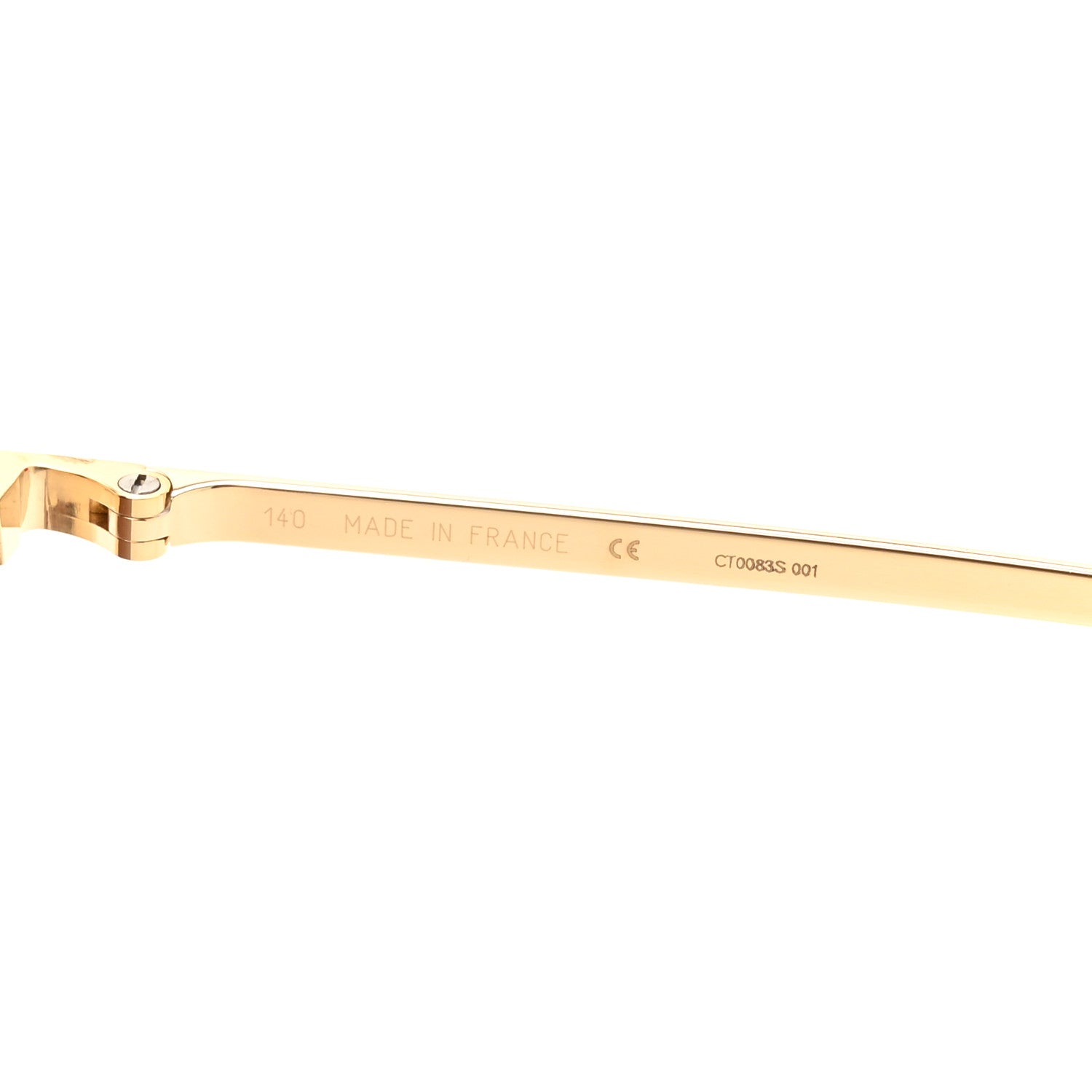Cartier Santos CT0083S Aviator Sunglasses Gold Gold Tortoise 6 of 8