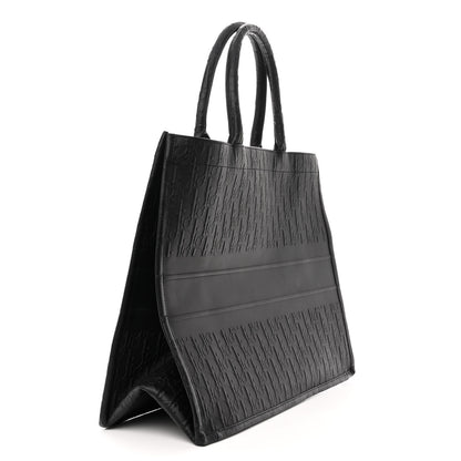 Christian Dior Oblique Calfskin Embossed Large Book Tote Black 3 of 16
