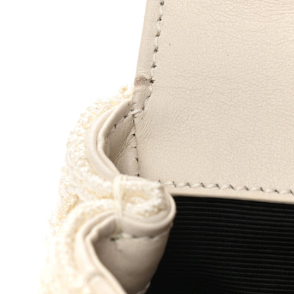Saint Laurent Calfskin Crochet Baby Monogram Chain Satchel White 10 of 13