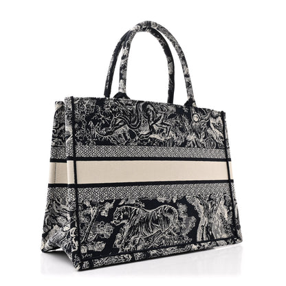 Christian Dior Canvas Embroidered Medium Dioriviera Toile De Jouy Reverse Book Tote Blue 3 of 11