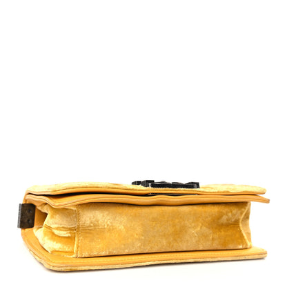 Chanel Velvet Quilted Small Boy Flap Yellow 4 of 10