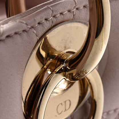 Christian Dior Pearly Lambskin Cannage Medium Lady Dior Lotus 11 of 13