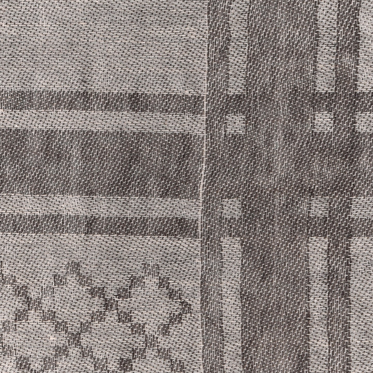 Wool Silk GG Monogram Diamante Plaid Surviee Shawl Beige Dark Brown