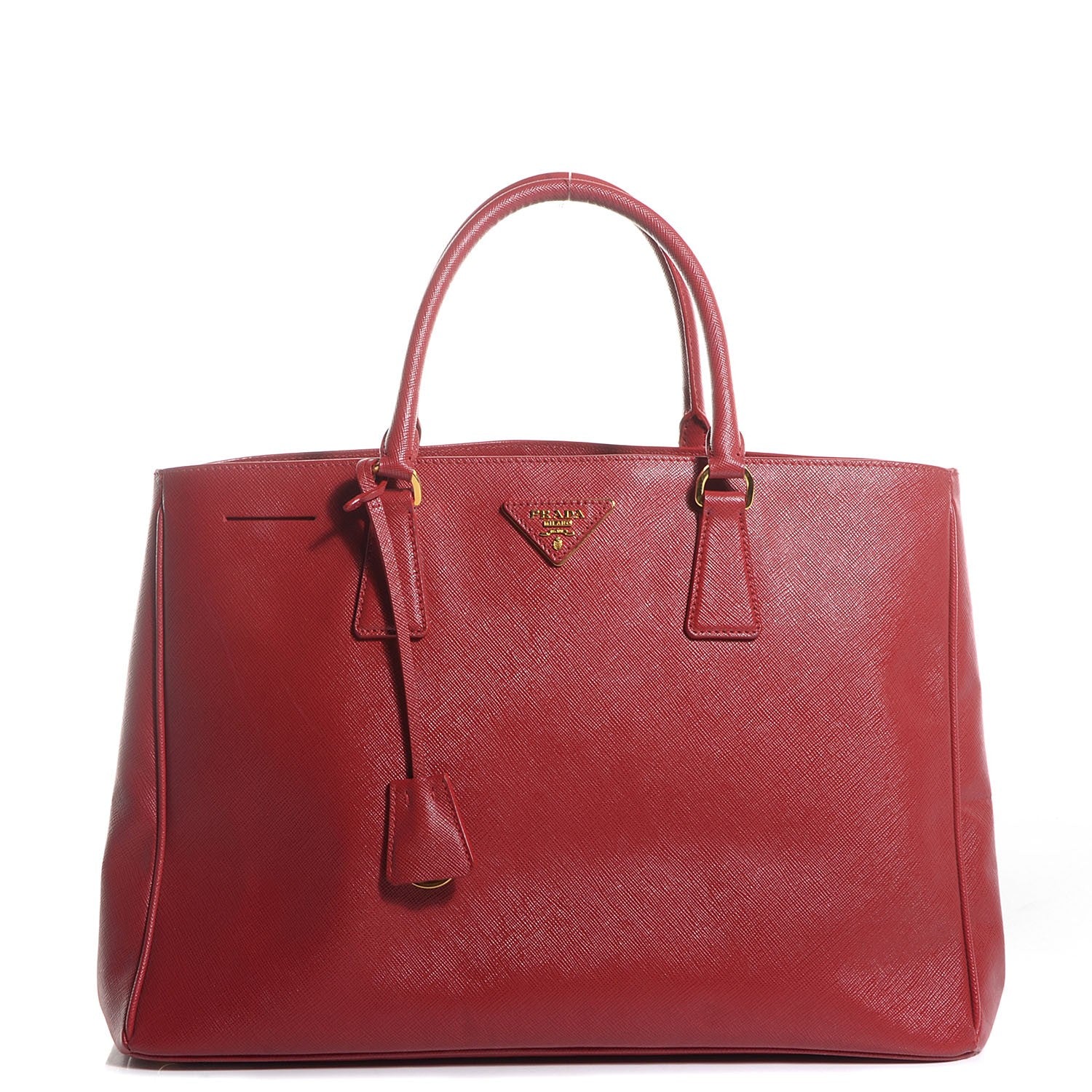 Prada Saffiano Lux Large Tote Fuoco 1 of 11