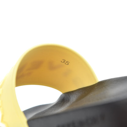 Givenchy Rubber Logo Womens Pool Slide Sandals 35 Pale Yellow 7 of 9