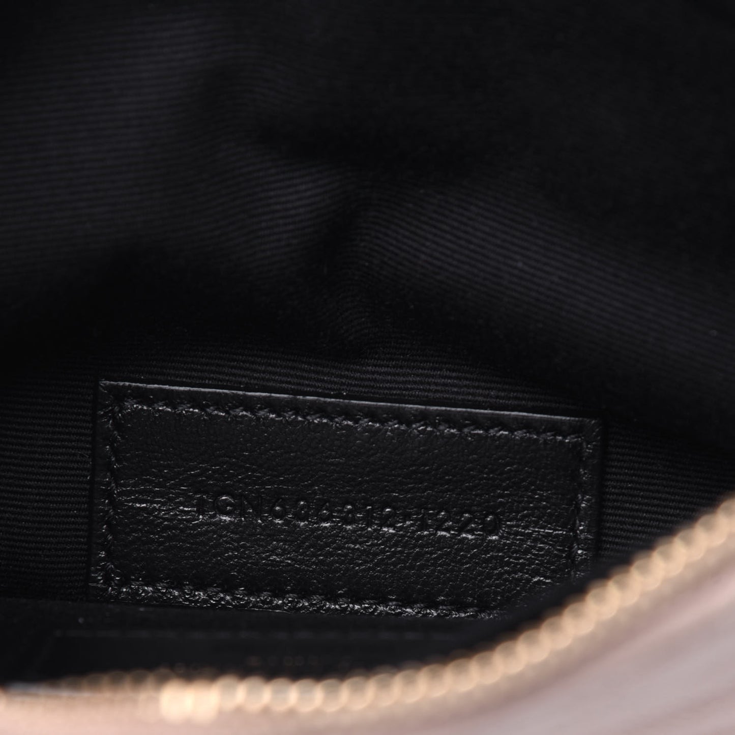 Grain De Poudre Chevron Monogram Bill Pouch Dark Beige
