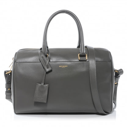 FASHIONPHILE SAINTLAURENTLeatherClassicDuffle6BagGray 1 of 8