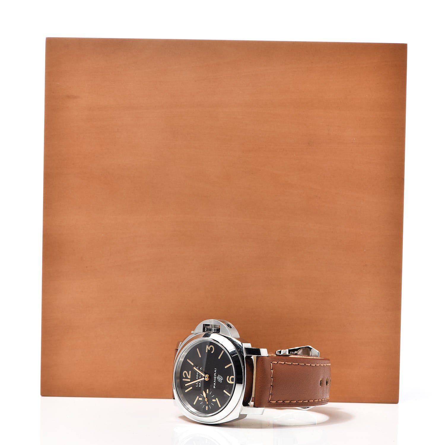 Panerai Stainless Steel Calfskin 44mm Luminor Marina Base Logo Manual Winding Watch Black PAM00632 12 of 12
