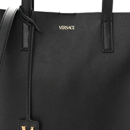 Versace Calfskin Virtus Tote Bag Black 7 of 9
