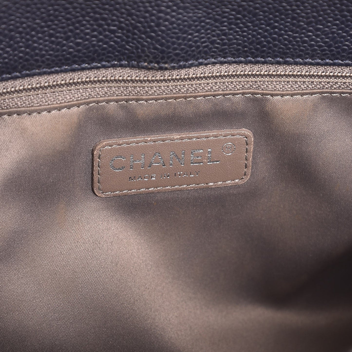 Caviar Quilted Grand Shopping Tote GST Dark Navy Blue