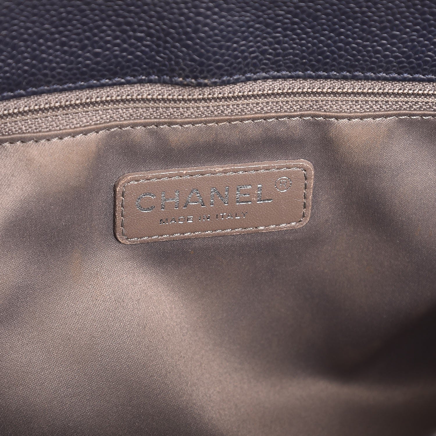 Chanel Caviar Quilted Grand Shopping Tote GST Dark Navy Blue 6 of 7